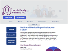 Tablet Screenshot of lincolnfamilywellness.com